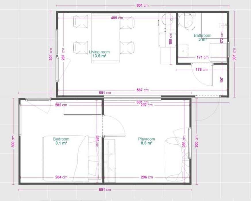 Domek modułowy, całoroczny, letniskowy 35 m2 na zgłoszenie WYPOSAŻONY