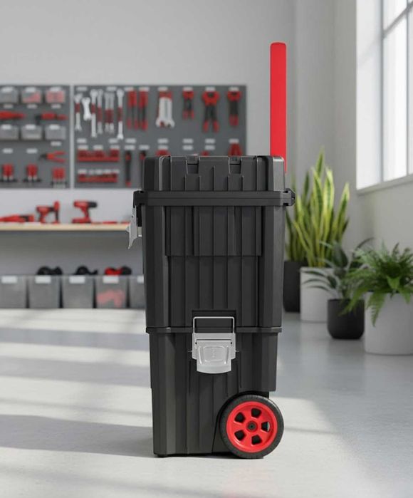 Skrzynka Narzędziowa Na Kółkach 50w1 + GRATIS Zestaw Narzędzi Tacka