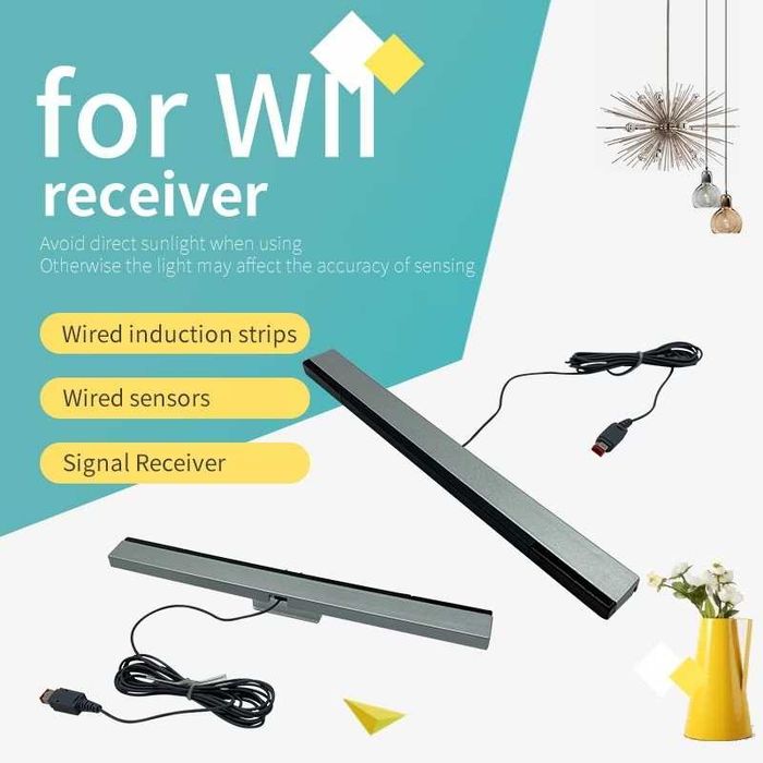 Barra Sensor com Fio para Nintendo Wii e Wii U – Receptor Sensor para Controle de Movimento NOVO