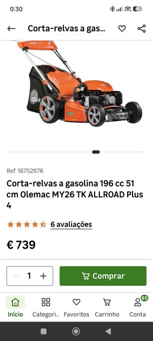 Corta relva óleo mac k805
