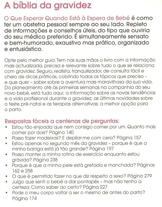 O Que Esperar Quando Está à Espera de Bebé de H. Murkoff [Portes Inc]