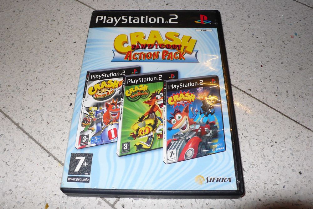 CRASH BANDICOOT ACTION PACK / Jeu console PS2 - Jeux vidéo
