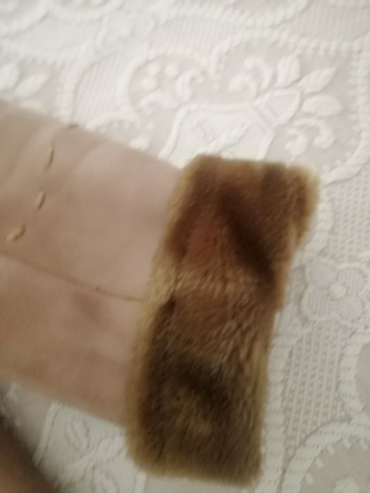 Gabardine castanha XL + casaco de nobuco com pêlo xl