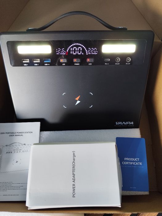 Estação de energia portátil solar 900W