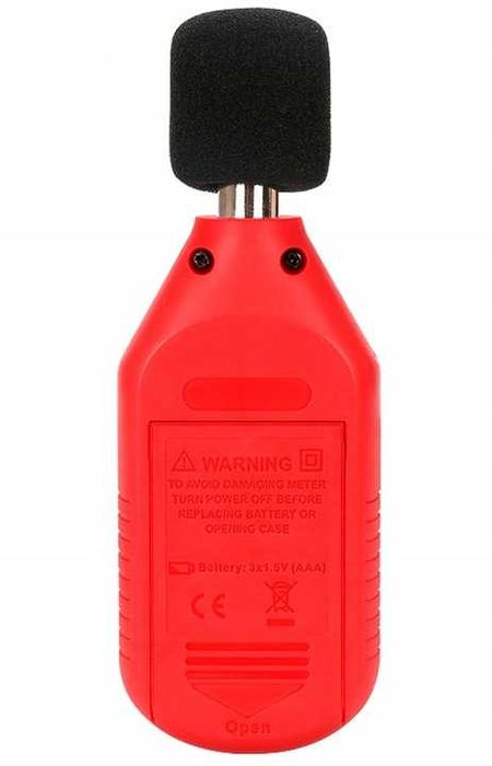 SONOMIERZ Tester Miernik dźwięku decybelomierz ZESTAW baterie UNI-T