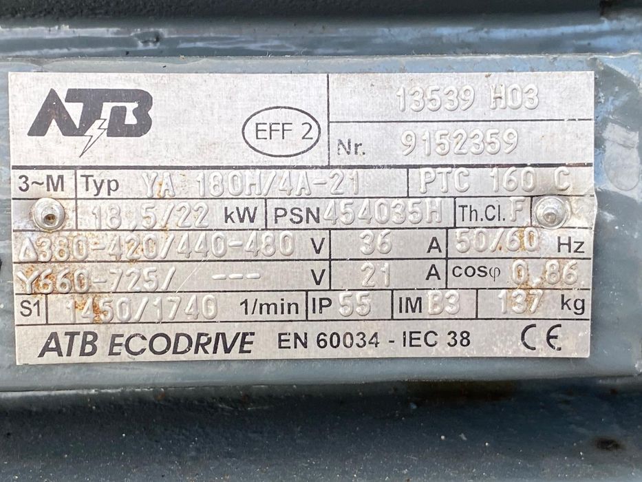 Silnik trójfazowy 18.5 kw