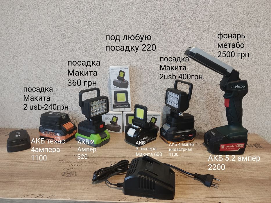 Metabo Бош Прокрафт Макита Деволт оригинал АКБ гайковерт перфоратор