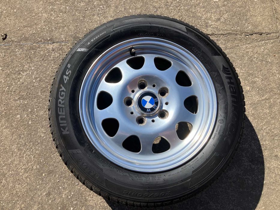 4 Felgi 15 BMW 5x120 Styling 34 + Idealne Opony Całoroczne z 2024 roku BMW e36 e46 z3 Klasyk Youngtimer