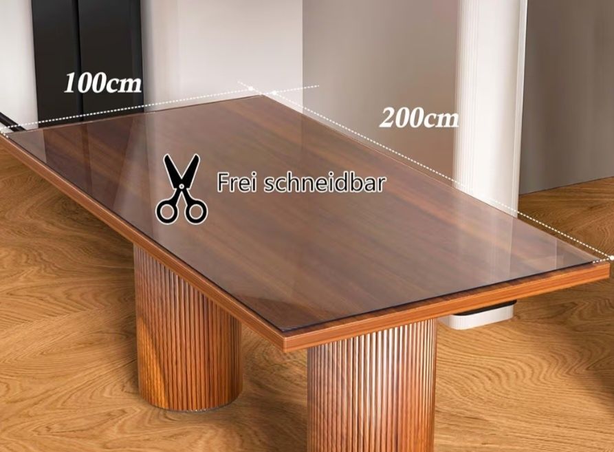 Przezroczysta osłona na stół 200×100 cm – grubość 2 mm