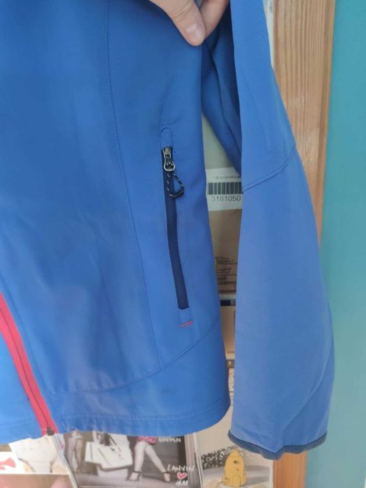 mckinley ventmax pro softshell damski niebieski odblaski 14y 164 XS 34