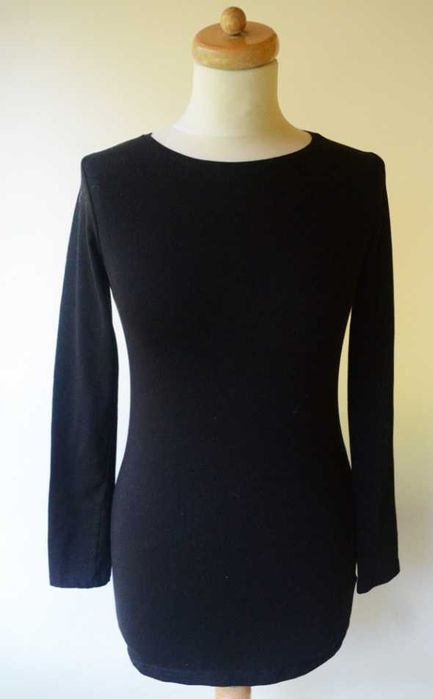 Bluzka H&M Mama Koszulka Ciążowa S 36 Czarna