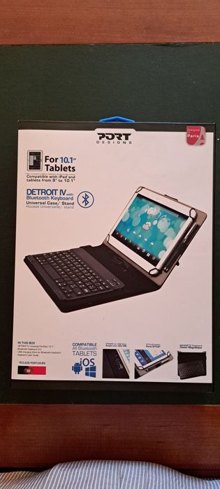 Capa Teclado Universal 10.1'' (Teclado Português - Preto)