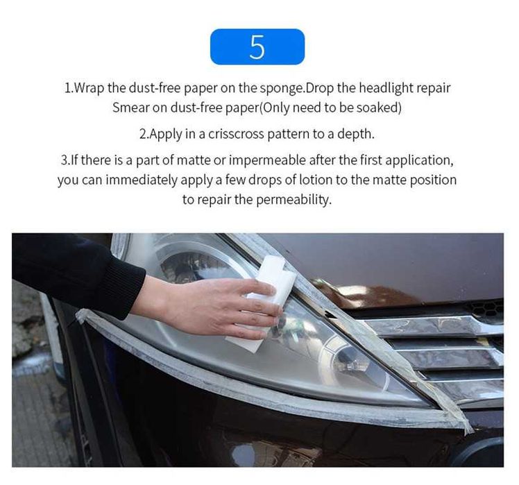 Fluido de reparo de farol 800ml , restauração de polimento de farol
