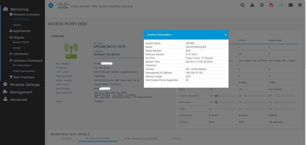 Cisco AIR-AP1852