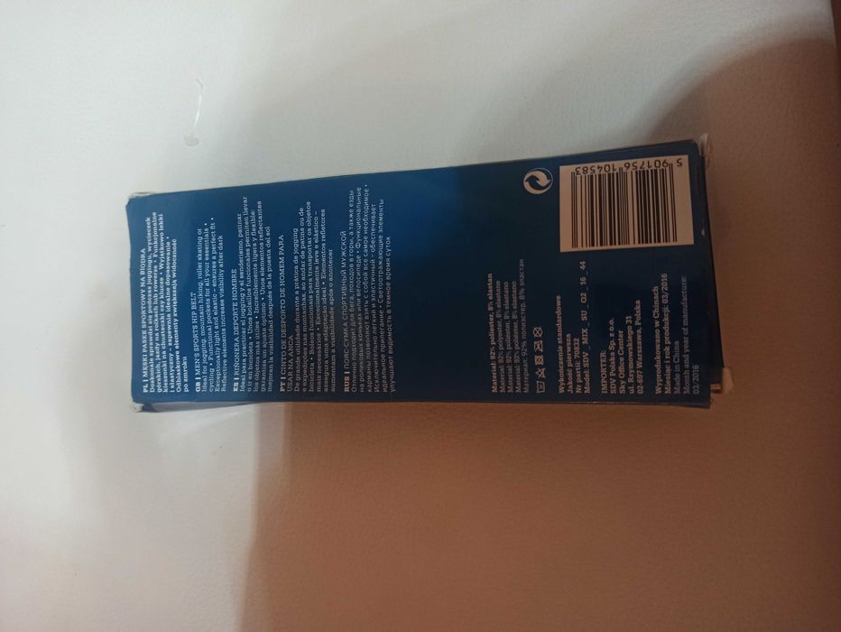 Pasek sportowy męski  na biodra Dunlop