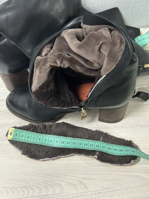 Зимові шкіряні чоботи