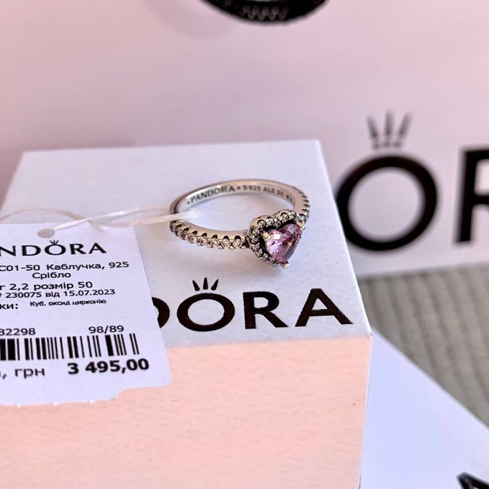 Каблучка Пандора оригінальне кольцо Pandora новая срібло Пандора