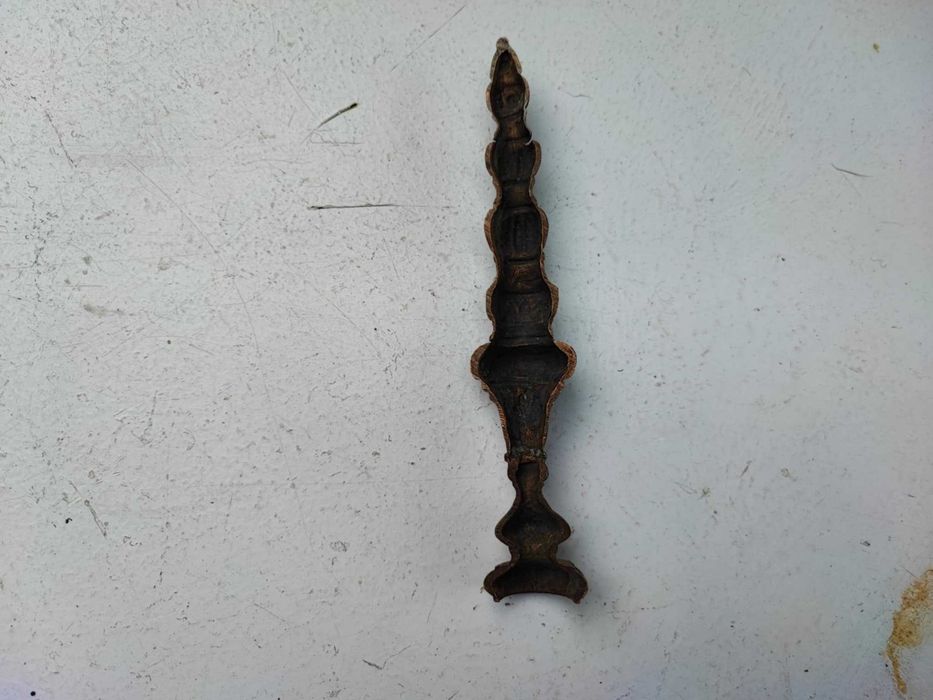 Przedwojenna mosiężna kolumna,pilaster,aplikacja