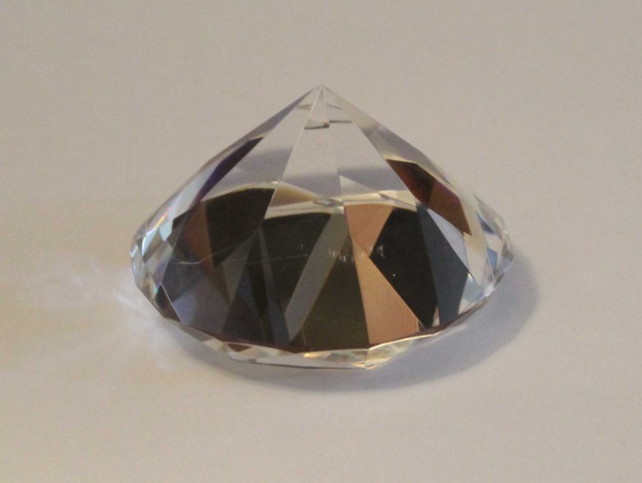 Diamante de vidro, peso de papel, decoração sofisticada