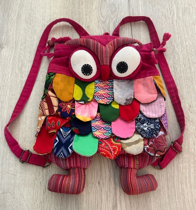 Plecaczek mały  sowa  - Patchwork
