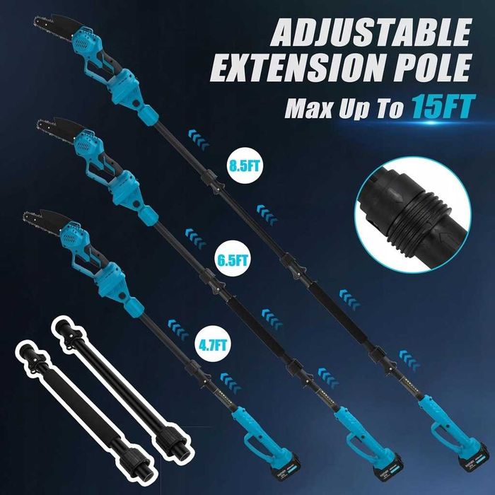 Panthem piła łańcuchowa z wysięgnikiem,kompatybilna z Makita bez AKU