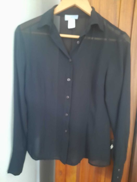 Camisa Preta Transparente
