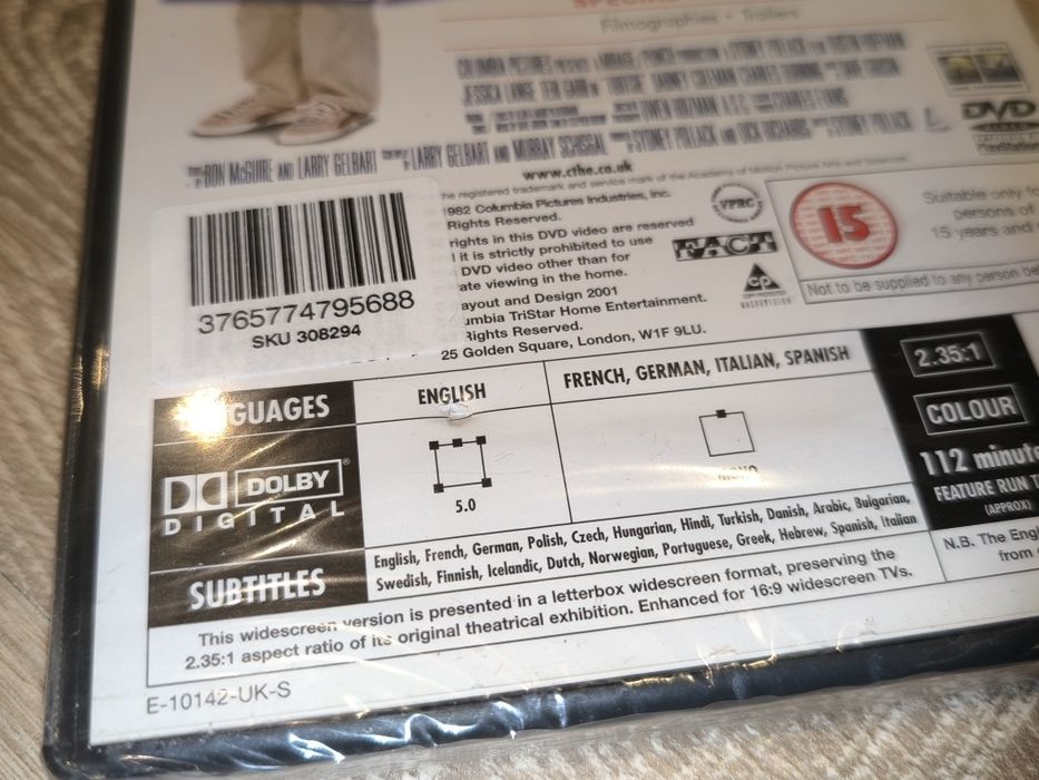 Tootsie/DVD/English/Nowa/Darmowa wysyłka/Najtaniej
