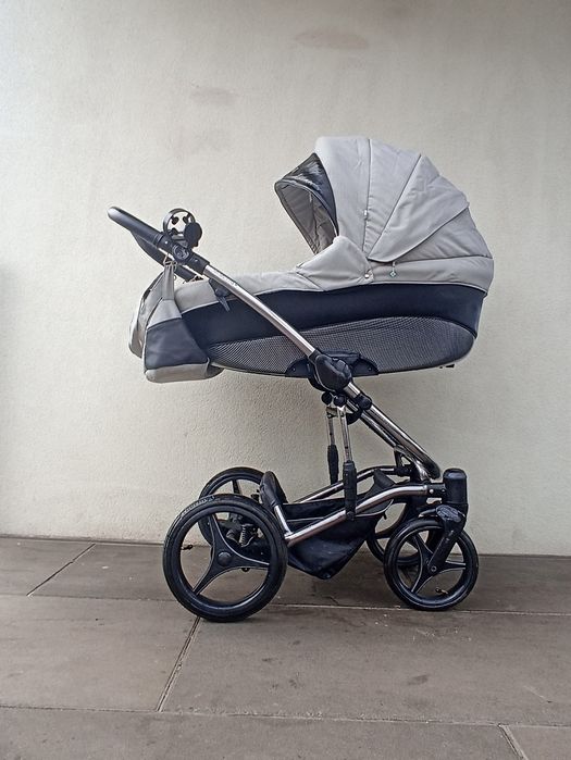Wózek 3w1,4w1 Bebetto Tito premium Class szary fotelik cybex