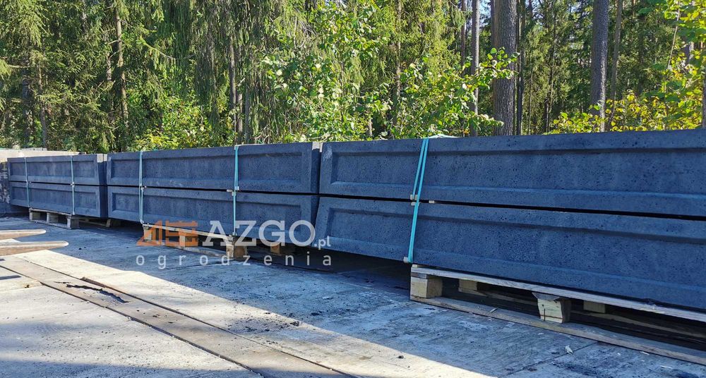 Podmurówka podwalina płyta betonowa krawężnik grafitowa do ogrodzenia