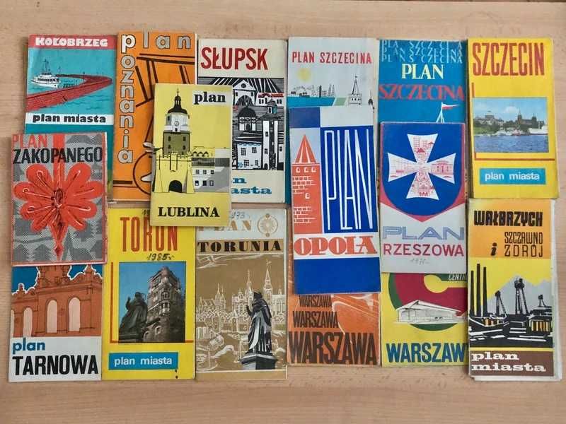 Mapy, plany polskich miast z czasów PRL 17 planów