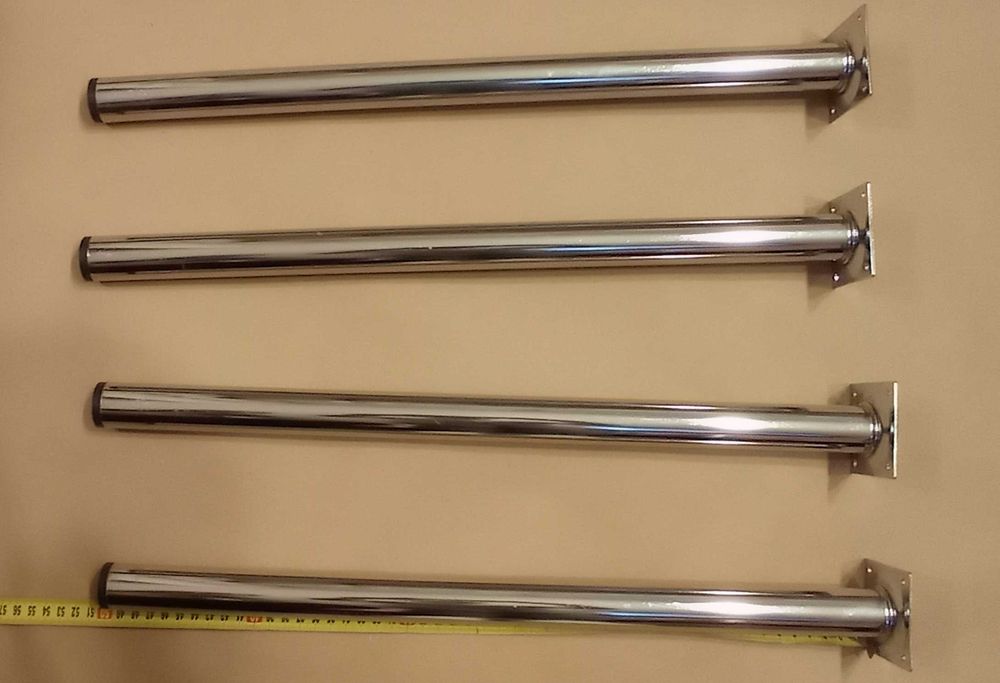 nogi do stolika - chromowane/niklowane 50 cm; średnica 30mm