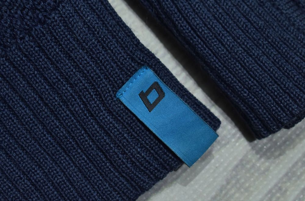 Brandsal Granatowy Sweter Merino Wool Zipneck Sportowy M
