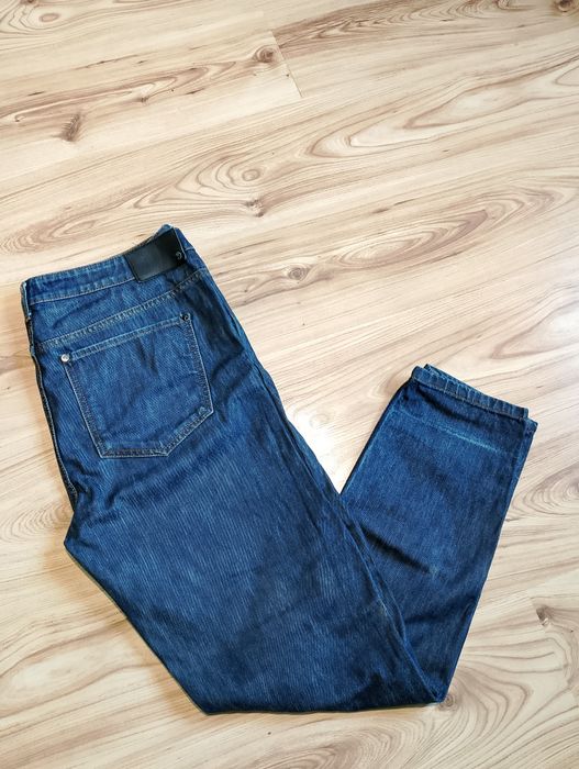 Granatowe Damskie Spodnie Jeansowe  Boyfriend Rihanna For River Island