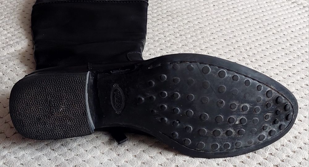 Długie skórzane kozaki Tod's