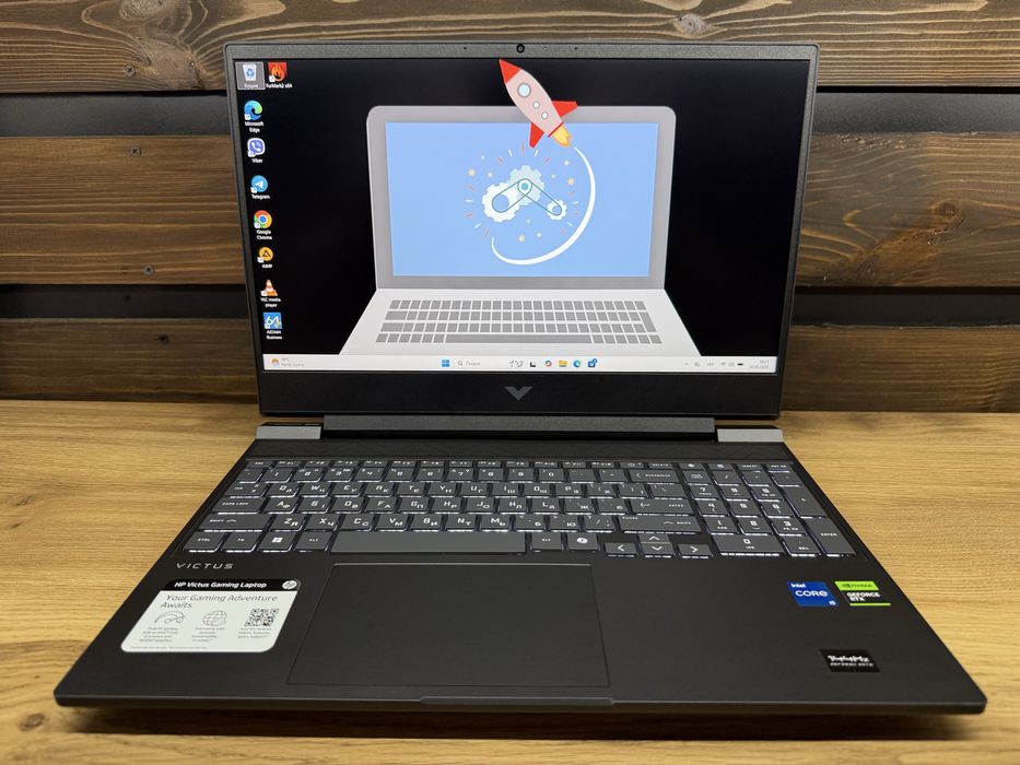 HP Victus RTX 4050 15,6” IPS 144Hz i5-13420H/16GB DDR4/512 GB M2/0% 4 цикли