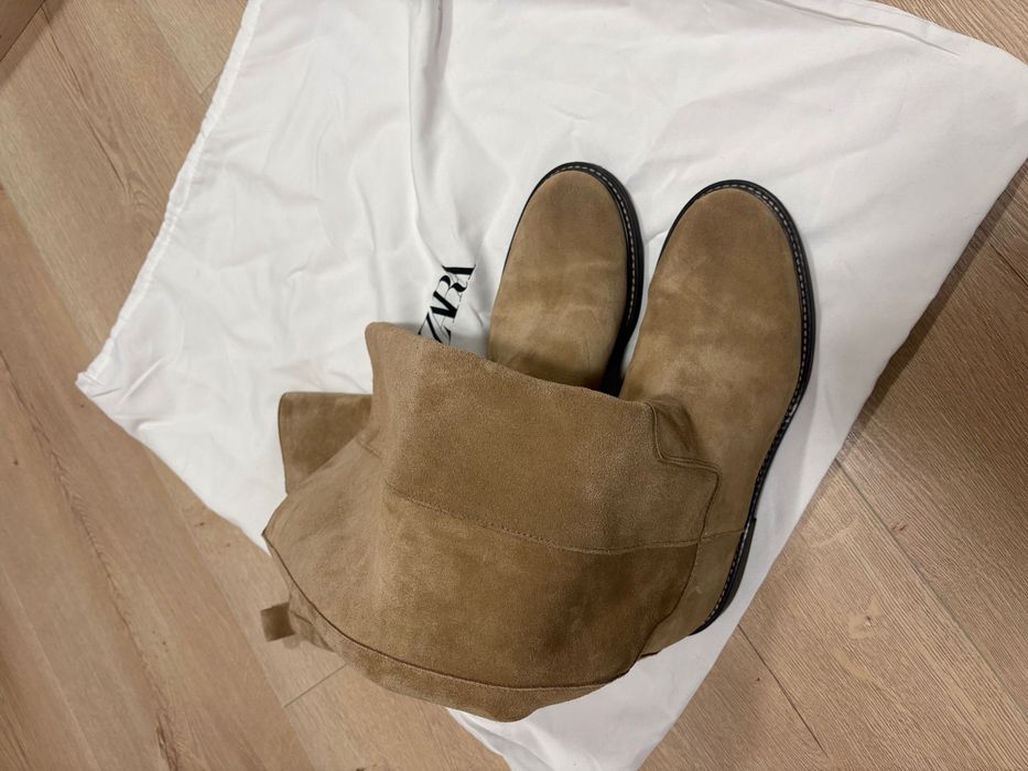 Чоботи із нат.замш. спилку Zara 40 р.