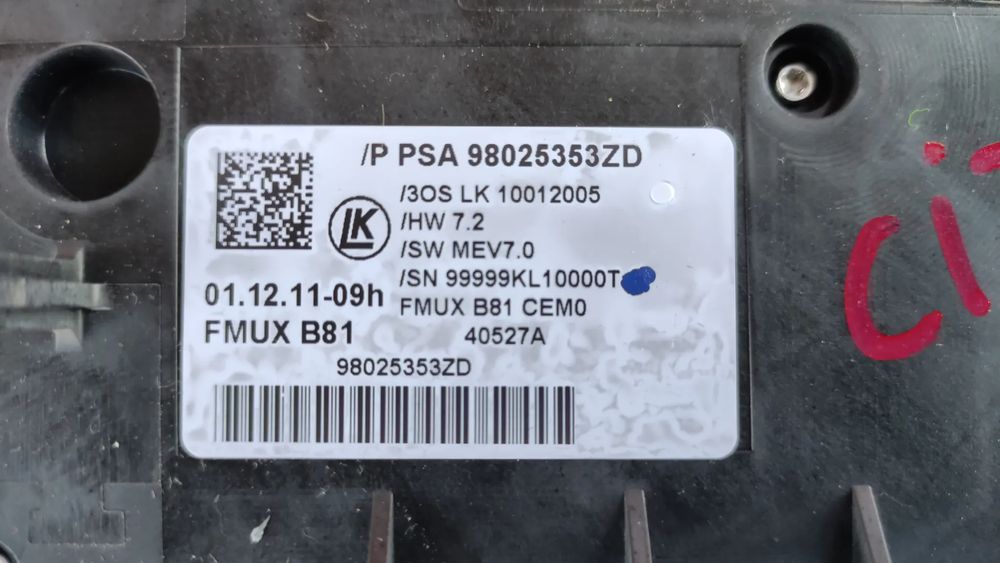 panel radia klimatyzacji citroen ds5 98025353zd