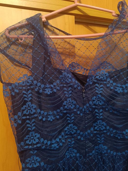 Vestido de cerimónia em renda 52 cm de cava