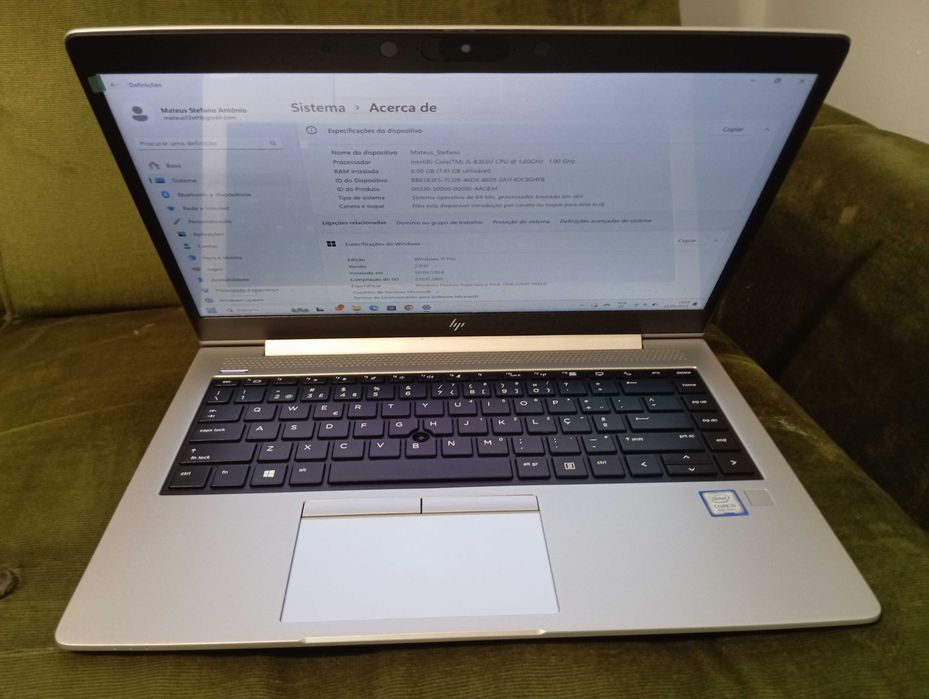 Portátil HP ELITE BOOK 840G6 1 mês de uso