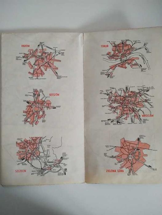 Mapa samochodowa polski lata 50, 60,  80, 100 - PRL