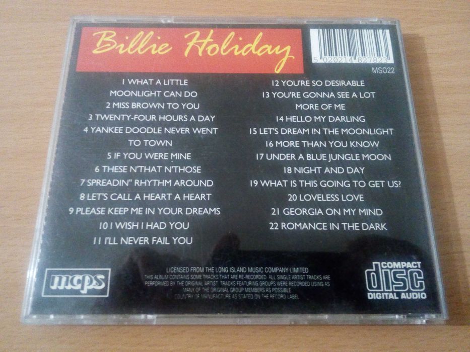 BILLIE HOLLIDAY - Music Star Volume 22