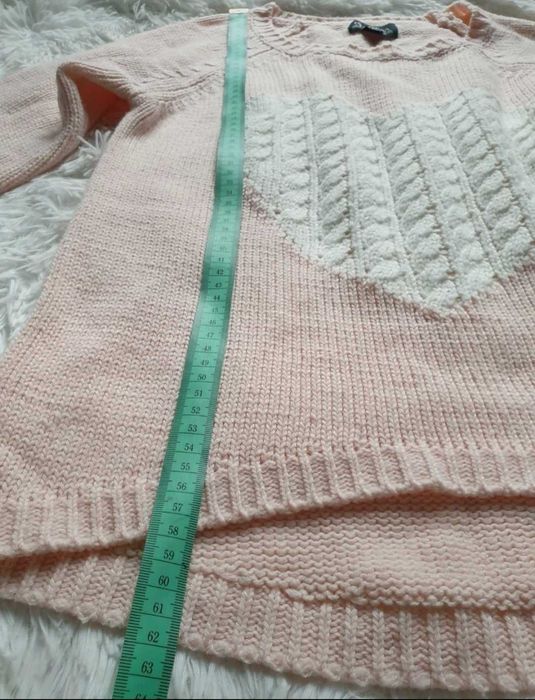 Sweterek, pudrowy róż M