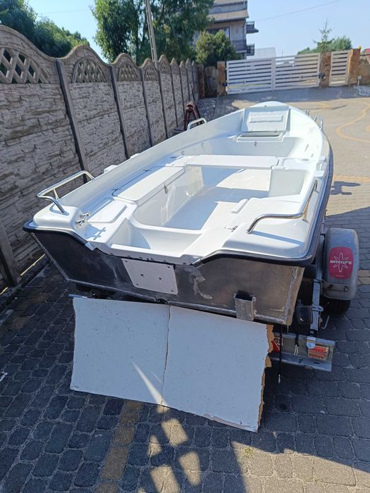 Łódź aluminiowa, motorowa wędkarska