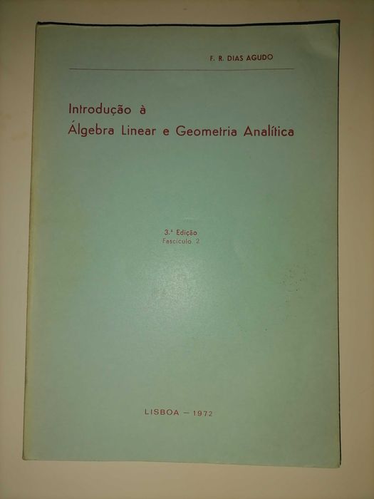 Introdução à Álgebra Linear de Dias Agudo