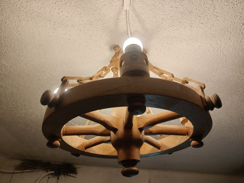 Lampa wisząca żyrandol koło ster statku Łodzi