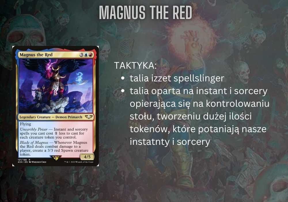 Magic the Gathering Commander | Magnus the Red, izzet instanty sorcery
