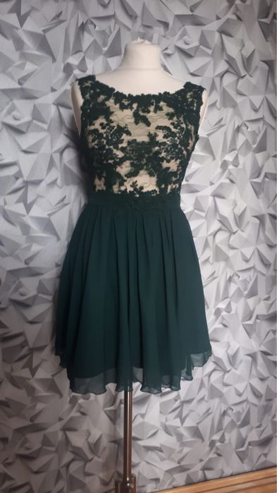 Butelkowa sukienka wizytowa