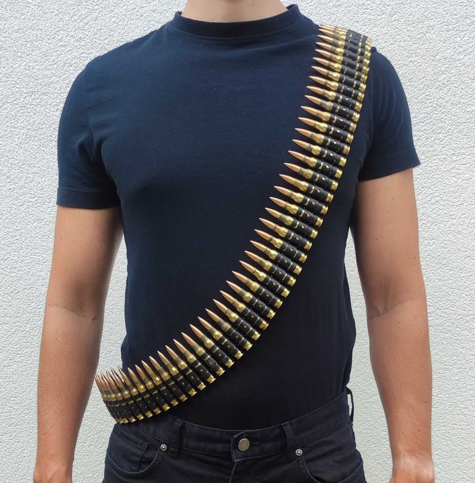 taśma amunicyjna 7.62 bullet belt pas z nabojami