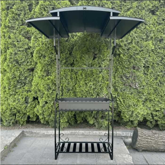 Надійний мангал з дахом на 12 шампурів