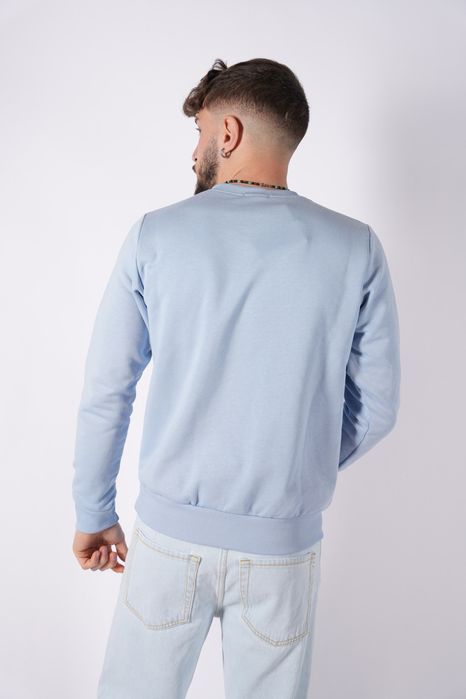 Bawełniana bluza basic - błękitny XL